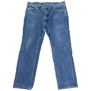 DULUTH TRADING CO Flex Weekender Jeans Mens 40x32 Blue Straight Denim